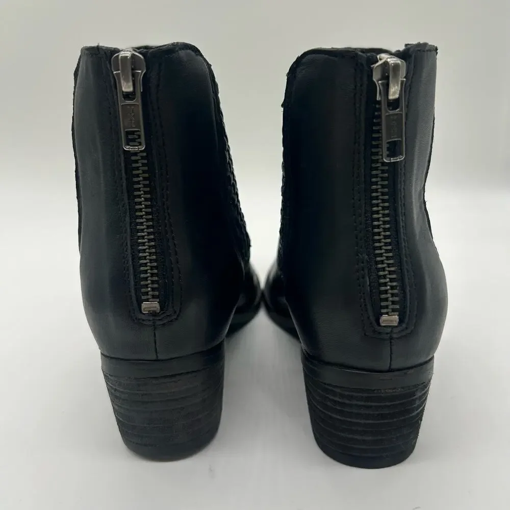 Journee‎ Collection Boots Womens 6 Black Premium Leather Emerson Boots NEW